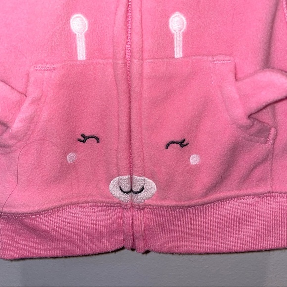 5/$15 Carter's Pink Fleece Baby Vest with Hood - Picture 6 of 6